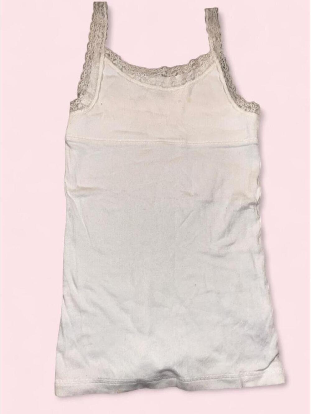 Fairycore CottageCore Cherokee White lace cami top in a size 6